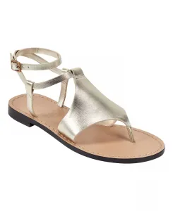 Женские сандалии Lille на плоской подошве с ремешком на щиколотке Marc Fisher LTD, золотой