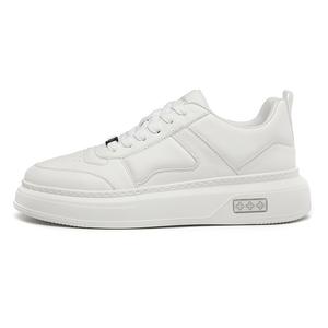 Низкие скейтерские кроссовки мужские Kemaron, белые с флисовой подкладкой