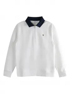 Поло с молнией до половины POLO RALPH LAUREN KIDS, белый