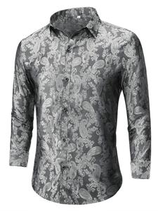 Youthup Рубашка на пуговицах Comfort Fit в сером цвете