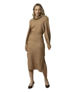 Элегантное платье-капсула с уникальными деталями. Kocca, коричневый