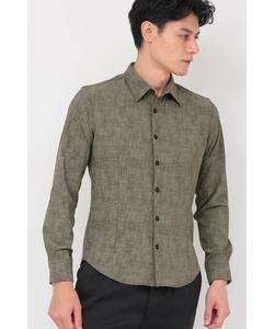 Tornado mart рубашка с неравномерным принтом из денима, создающим эффект высокого натяжения, цвет Gray