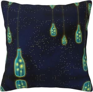 CarXs Подушка Under The Night Sky с двусторонним принтом для дивана Beautiful Bottle of Under the Night Sky