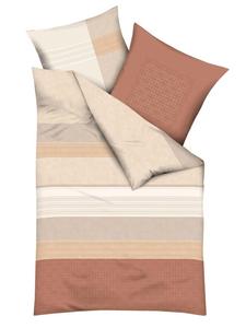 Постельное белье JACK 2 tlg Feinbiber 135x200cm Streifen, коричневый
