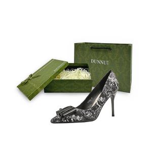 Dunnu Стройные каблуки на высоком каблуке 9 см женские черно-серые, цвет Black Gray