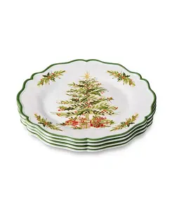 Меламиновые обеденные тарелки Holly Tree, набор из 4 штук Certified International, multi