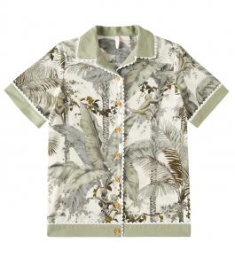 Хлопковое платье-рубашка Wylie Zimmermann Kids, Sage Palm