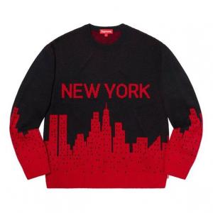 Свитер Supreme SS20 Week 1 New York Sweater City Pullover Knit Unisex Black Red SUP-SS20-050, красный