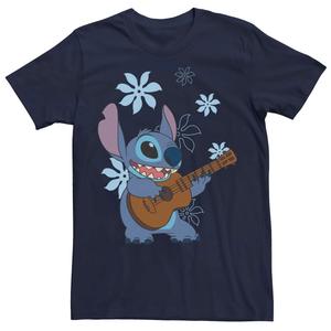 Мужская футболка с плакатом Lilo & Stitch Stitch Flowers Disney