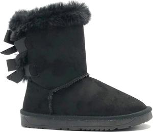 REDVOLUTION Новые классические зимние ботинки для детей с искусственным мехом, средние по голени, для улицы (для старших детей)