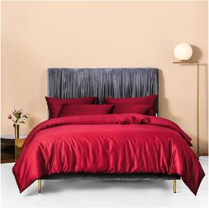 Generic Комплект постельного белья из египетского хлопка, 1000 нитей, роскошный плотный Rojo
