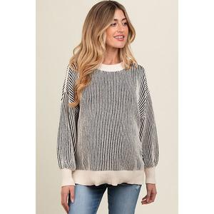 Свитер с рукавами-фонариками и резинкой для беременных Pinkblush, Black