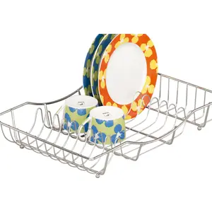 Полка для посуды Zeller Present, (1 шт.), вмещает до 18 тарелок, из хромированного металла, цвет silberfarben
