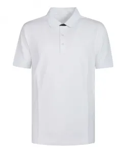 Поло с двойным воротником, выполненное в двухцветном стиле. Fay, белый