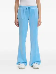 Велюровые брюки с накладными карманами Juicy Couture, синий