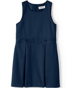 Однотонный комбинезон для девочек до колена Lands' End, Academic classic navy