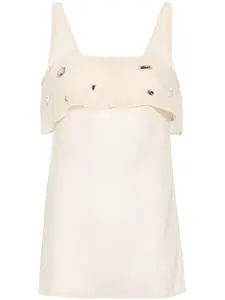 Прозрачный топ с кристаллами 3.1 Phillip Lim, нейтральный