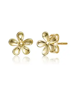 Серьги-Цветы с покрытием из 14-каратного золота Rachel Glauber, gold