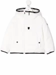 Куртка на молнии с капюшоном Moncler Enfant, белый