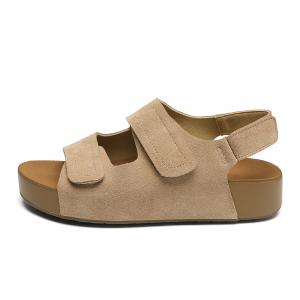 ZHR Мягкие и липкие сырные коллекционные сандалии на одной бляшке 3,5 см женские - хаки [шоколадно-коричневый], цвет Khaki[Chocolate Brown]