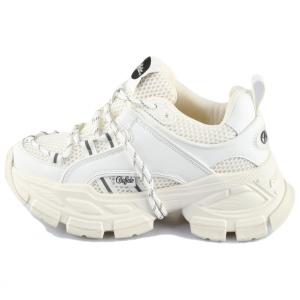 Buffalo Низкие массивные кеды унисекс белого цвета