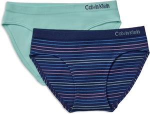 Трусы-боксеры Calvin Klein для девочек, Navy Calvin Stripes/Blue Tint