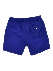 Плавки-шорты с отделкой в полоску Moncler Enfant, синий