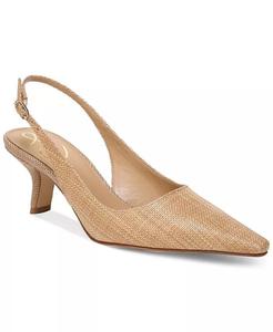 Женские туфли-лодочки Bianka на каблуке-рюкзаке с открытой пяткой Sam Edelman, бежевый