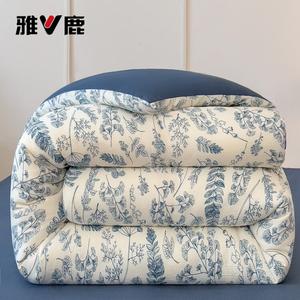 Yalu Одеяло хлопковое 180х220 см, вес 2,9 кг, двухслойный марлевый наполнитель, класс А антибактериальное, цвет Blue And White Porcelain