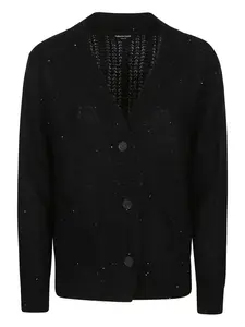 Кардиган с украшением из пайеток Fabiana Filippi, черный