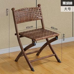 Yu Senyi Складное кресло для балкона из ротанга, пластиковая спинка, цвет black walnut