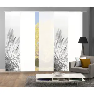 ИДЕИ ДЛЯ ДОМАШНЕЙ ЖИЗНИ Раздвижная штора «ПАМПАС», (1 шт.), ЦИФРОВАЯ ПЕЧАТЬ Home Wohnideen, серый