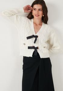 Кардиган LELA REGULAR FIT, Ecru/White