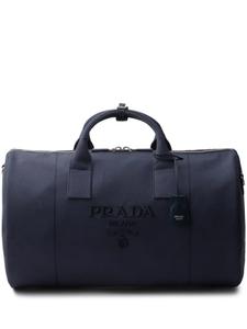 Prada сумка с тисненым логотипом, синий