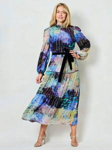 Платье миди Jadene с высоким воротником Hope & Ivy, Multi