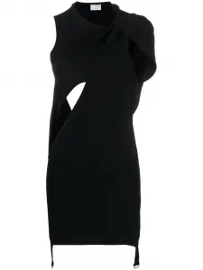 Платье из джерси с вырезами Courrèges, черный