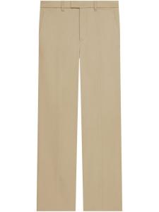 Courrèges брюки строгого кроя, нейтральный цвет