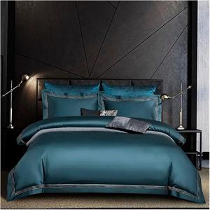 ZOCWJK Комплект постельного белья Luxury Green из хлопка с вышивкой