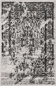 Ковер для пола SAFAVIEH, 77 x 122 см, Adirondack Collection - Silver & Black, Oriental Distressed, не линяет и прост в уходе, идеален для помещений с высокой проходимостью: прихожая, гостиная, спальня (ADR101A)