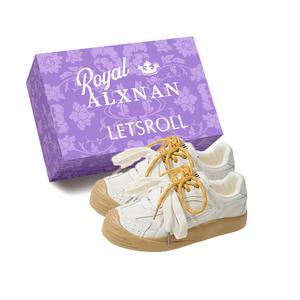 Alxnan Женские низкие скейтерские кеды Beige с коробкой, цвет Beige+Box