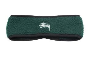 Теплая флисовая повязка на голову Stussy, зеленый
