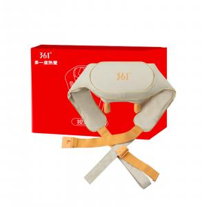 Массажер для шеи, плеч, спины, поясницы, живота и ног 361°, белый оранжевый