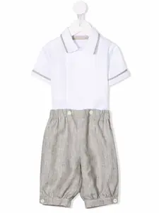 Комплект из топа и брюк в тонкую полоску La Stupenderia, белый