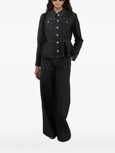 Джинсовая куртка с баской Karl Lagerfeld, синий