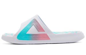 PEAK Тапочки-слайды мужские белые розово-зеленые