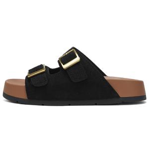 Тапочки-слайды женские с противоскользящей подошвой OMS, Black