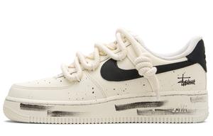 Nike Кроссовки для скейтбординга Air Force 1 Abrasion Resistant Low top Unisex бежевый белый черный