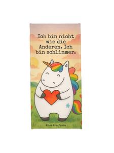 Mr. & Mrs. Panda Дизайн в виде сердца с единорогом из махровой ткани и надписью белого цвета