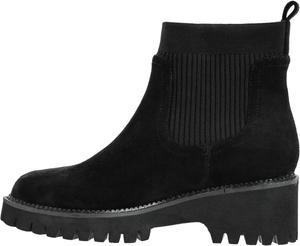 Ботильоны Corkys Footwear Hey Girl Trail Mix - с элегантным каблуком 2,25 дюйма, удобными амортизирующими стельками для комфортного ношения в течение всего дня и легкой, прочной конструкцией, Black Faux Suede