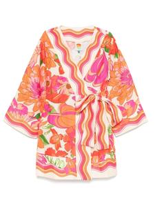 Льняное мини-платье FARM Rio, оранжевый